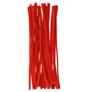 Druciki kreatywne Brewis 30cm Czerwone, 40szt